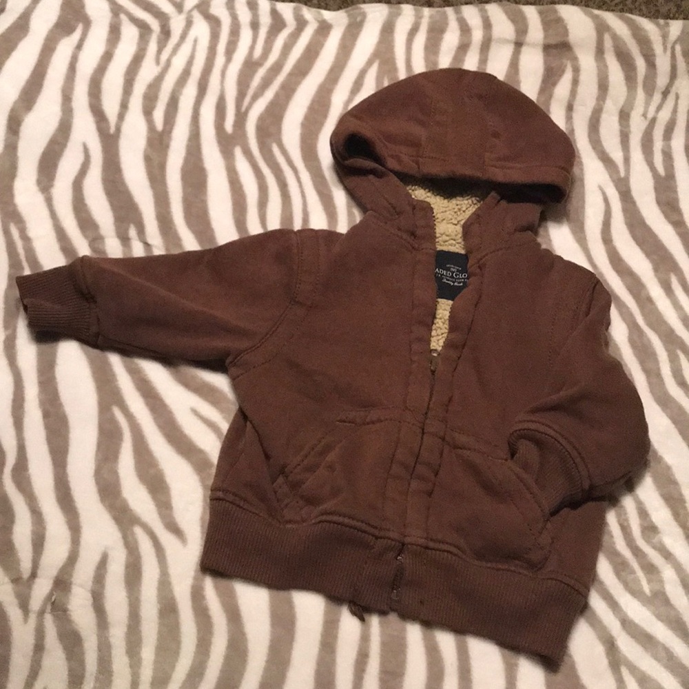 Brown hoodie jacket size 18 months